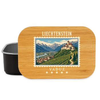 Liechtenstein Vaduz Vintage Reisemarke - Lunch Box - Schwarz - Vorne