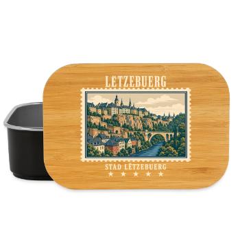 Luxemburg Luxemburg-Stadt Vintage Reisemarke - Lunch Box - Schwarz - Vorne