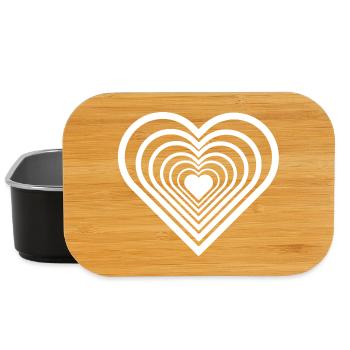 Infinite White Heart - Lunch Box - black - Front