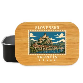 Slowakei Trenčín Vintage Reisemarke - Lunch Box - Schwarz - Vorne