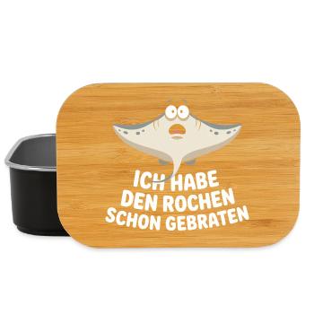 Rochen Schon Gebraten Stachelrochen Manta Rochen - Lunch Box - Schwarz - Vorne