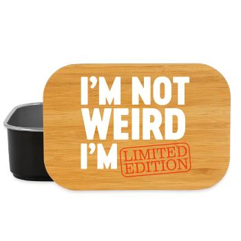 Ich bin nicht komisch, ich bin Limited Edition, ich bin lustiges Design. - Lunch Box - Schwarz - Vorne