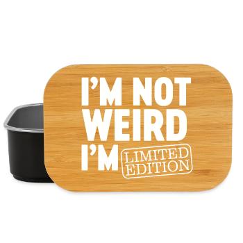 Ich bin nicht komisch, ich bin Limited Edition, ich bin lustiges Design. - Lunch Box - Schwarz - Vorne