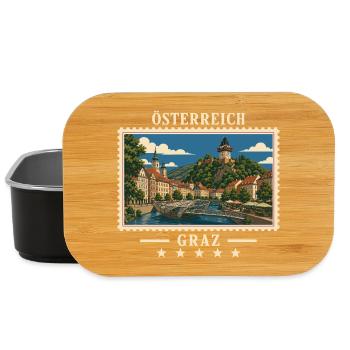 Österreich Graz Vintage Reisemarke - Lunch Box - Schwarz - Vorne