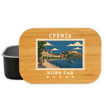Serbien Novi Sad Vintage Reisemarke - Lunch Box - Schwarz - Vorne