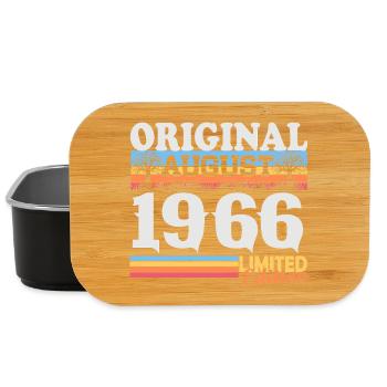Vintage août 1966 Vintage Rétro Anniversaire - Boîte à goûter - noir - Devant
