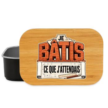 Je bâtis ce que j'attendais - Boîte à goûter - noir - Devant