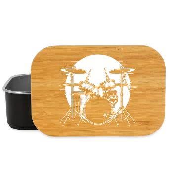 Dessin de batterie - Boîte à goûter - noir - Devant