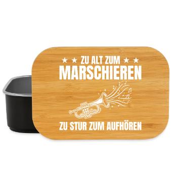 Blaskapelle Trompeter zu stur zum aufhören - Lunch Box - Schwarz - Vorne