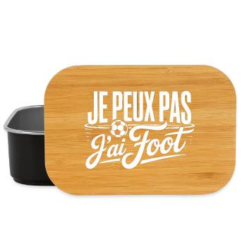 Je peux pas j’ai Foot - Boîte à goûter - noir - Devant