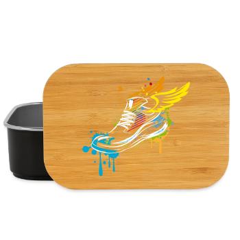 Sneaker graffiti avec des ailes - Boîte à goûter - noir - Devant