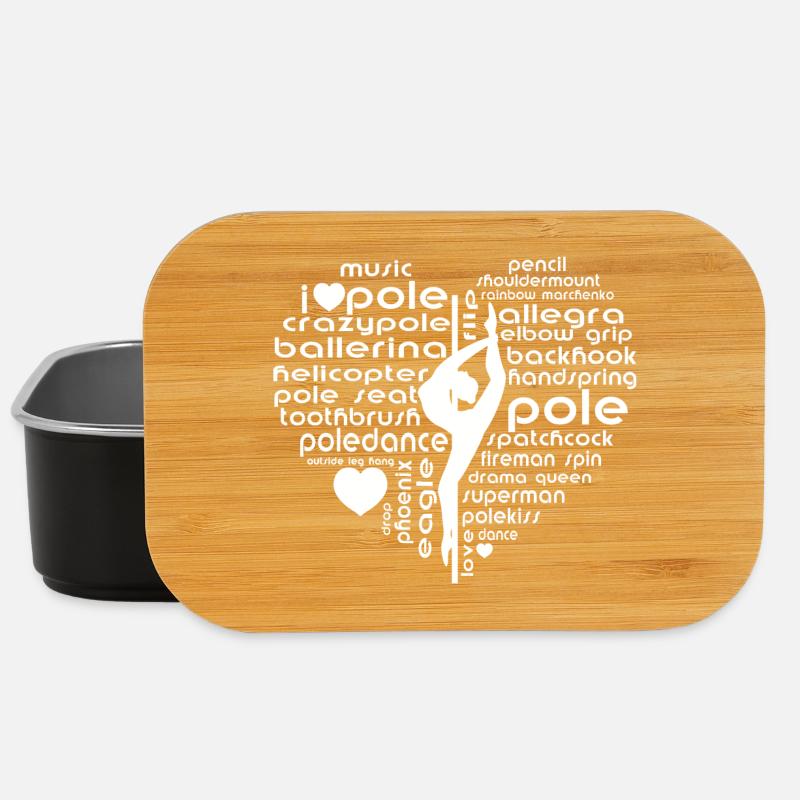 Pole Dance Herz Silhouette Wortdesign - Lunch Box - Schwarz