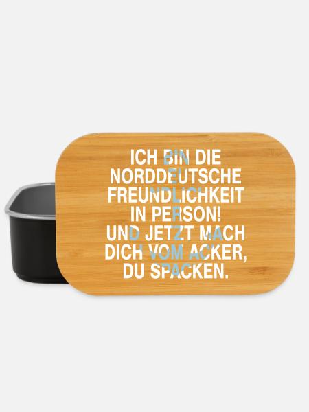 Norddeutsche Freundlichkeit du Spacken - Anker - Lunch Box - Schwarz