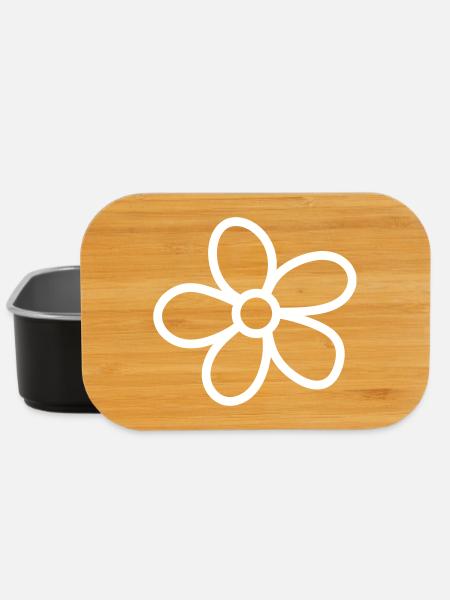 Floraison dessin floral - Boîte à goûter - noir