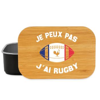 Je Peux Pas J'ai Rugby - Boîte à goûter - noir - Devant