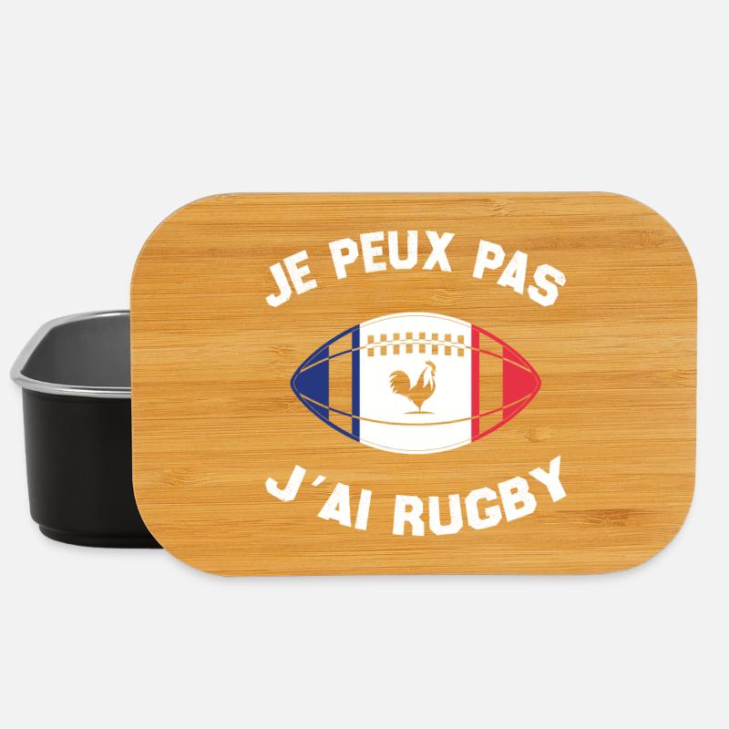 Je Peux Pas J'ai Rugby - Boîte à goûter - noir