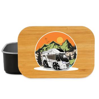Camping Camper Campen - Boîte à goûter - noir - Devant