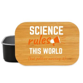 Science Rules This World - Lunch Box - black - Front