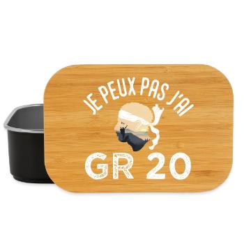 je peux pas j ai GR 20 randonnée corse - Boîte à goûter - noir - Devant