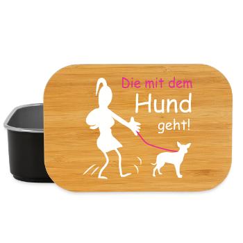 Die mit dem Hund geht - Lunch Box - Schwarz - Vorne