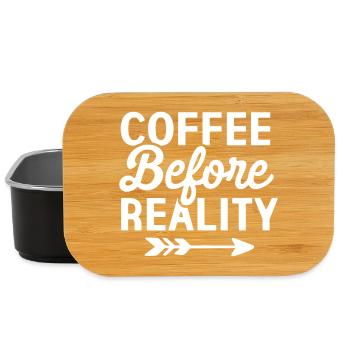 Coffee Before Reality - Lunch Box - black - Front