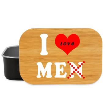 Funny I love men (not) - Lunch Box - black - Front