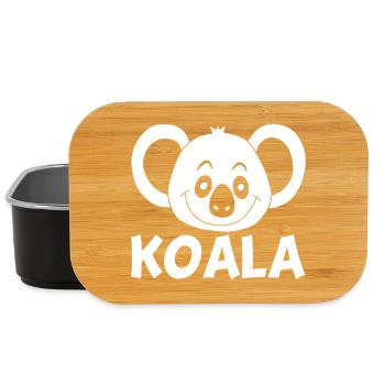 koala blanc - Boîte à goûter - noir - Devant