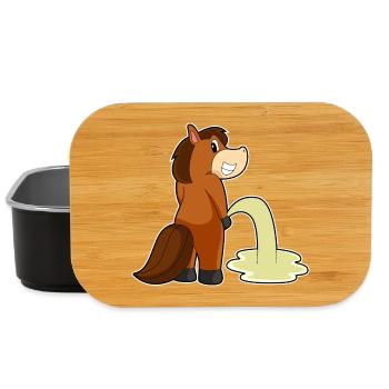 Pferd Toilette - Lunch Box - Schwarz - Vorne