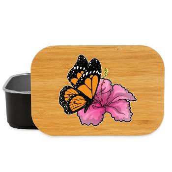 Schmetterling Hibiskus - Lunch Box - Schwarz - Vorne