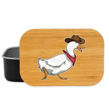 Canard Cowboy Chapeau de cowboy - Boîte à goûter - noir - Devant
