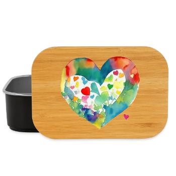Heart - Lunch Box - black - Front