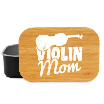 Maman violoniste - Boîte à goûter - noir - Devant