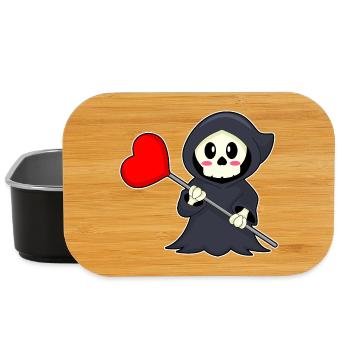 Grim Reaper Halloween Heart - Lunch Box - black - Front