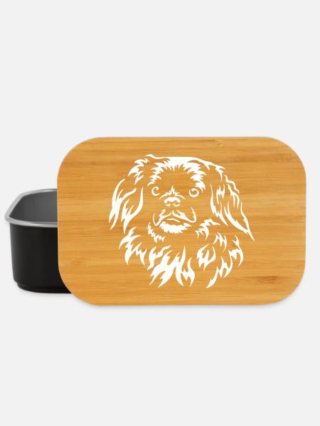 Tibet Spaniel Kopf "BlackEdition" - Lunch Box - Schwarz