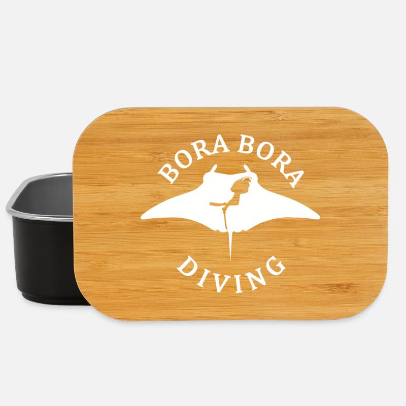 Bora Bora Mantarochen Tauchen - Lunch Box - Schwarz