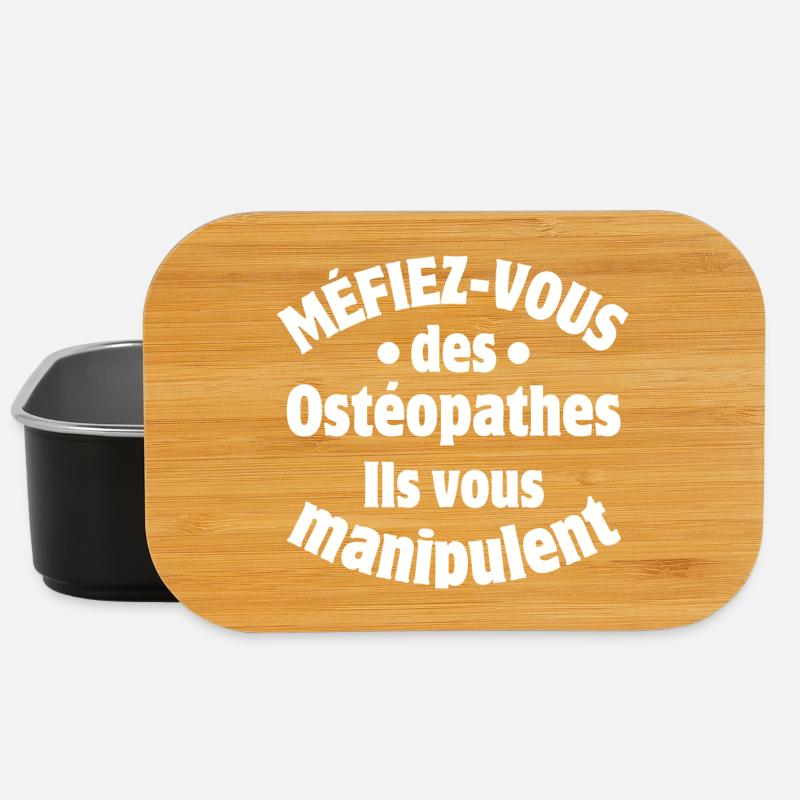 ostéopathe, ostéopathes, médecine - Boîte à goûter - noir