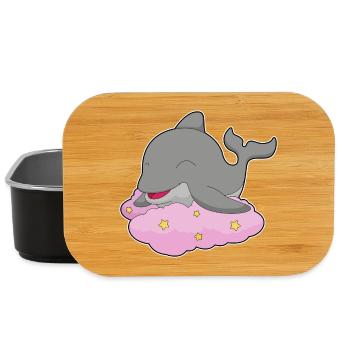Nuages de dauphins - Boîte à goûter - noir - Devant