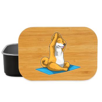 Shiba Inu Yoga Fitness Meditation - Lunch Box - Schwarz - Vorne
