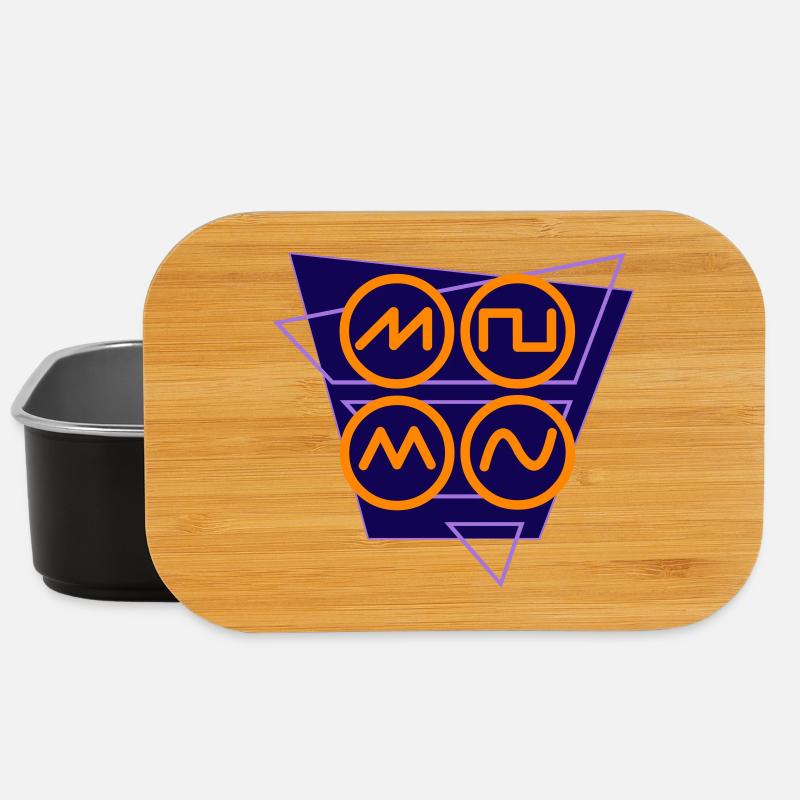 synthwave 80s sound wave - Lunch Box - black