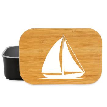 Segelboot Line Art - Lunch Box - Schwarz - Vorne