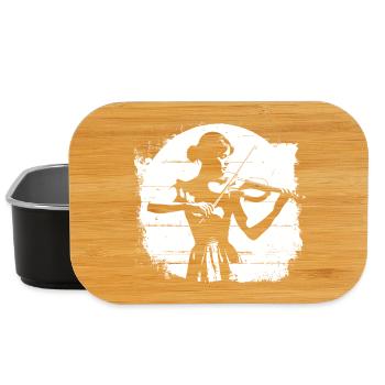 Violons Femme Dessin - Boîte à goûter - noir - Devant