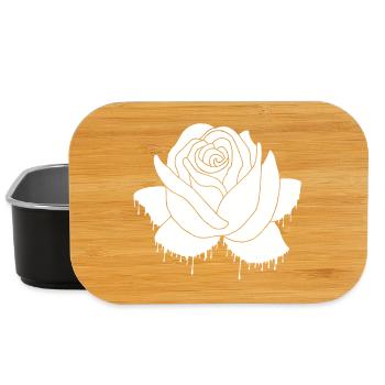 Graffiti of a white rose - Lunch Box - black - Front