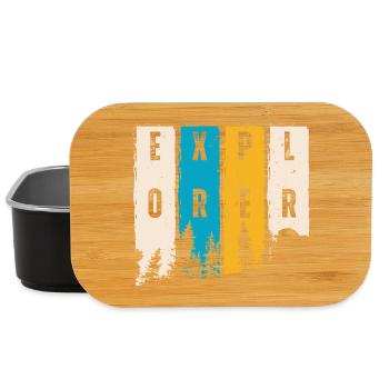 Entdecker Wald Bäume Silhouette - Lunch Box - Schwarz - Vorne