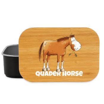American Quarterhorse Quader Horse Wortspiel - Lunch Box - Schwarz - Vorne