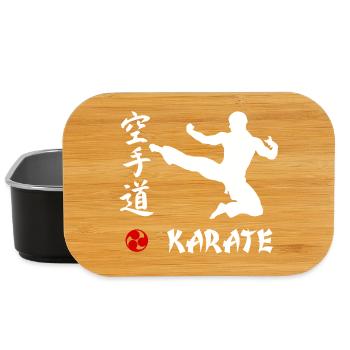 Karate white - Lunch Box - black - Front