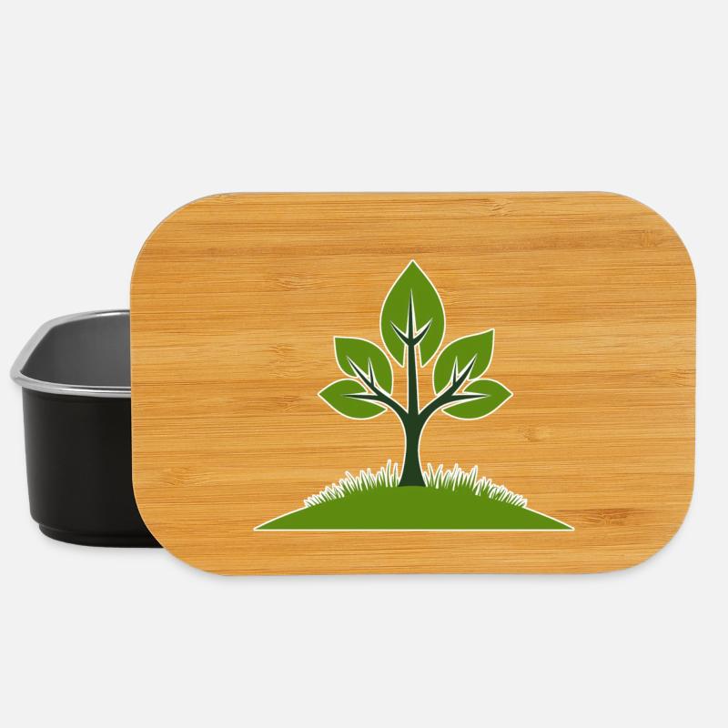 Vivid tree illustration for nature lovers - Lunch Box - black