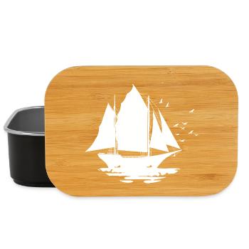 Segelschiff Skizze - Lunch Box - Schwarz - Vorne