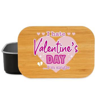 I hate valentine`s day - Lunch Box - Schwarz - Vorne