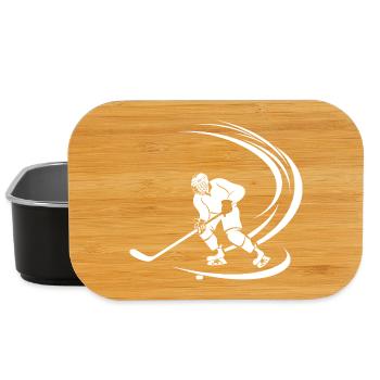 Eishockeyspieler Skizze - Lunch Box - Schwarz - Vorne