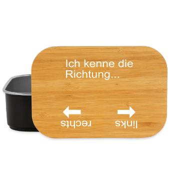Richtungs-Pfeil Rechts Links Schwäche - Lunch Box - Schwarz - Vorne